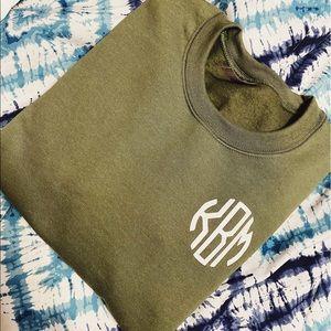 custom monogram pullover